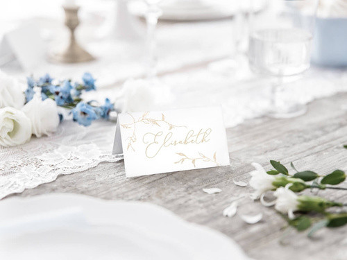 Wizytówki na stół - Gałązki złote 9,5x5,5cm 10szt WS9-019ME PartyDeco